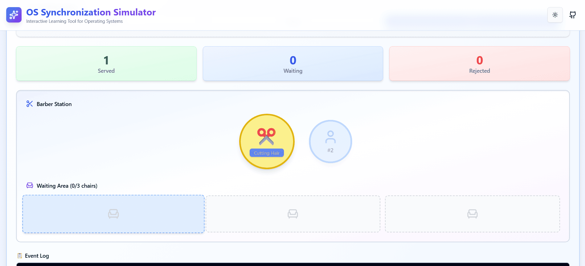 OS Synchronization Simulator screenshot 1